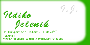 ildiko jelenik business card